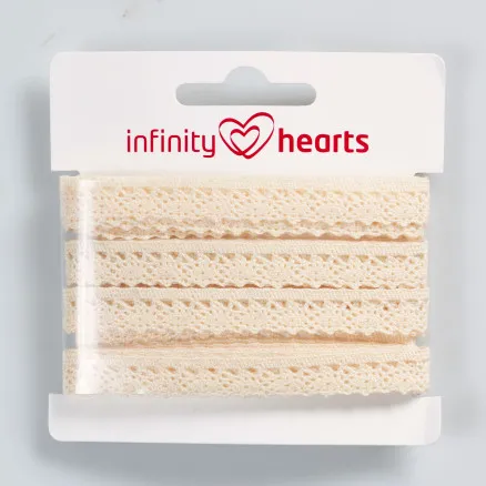 Infinity Hearts Pitsibändi Polyesteri 11mm 2 Ecru - 5m