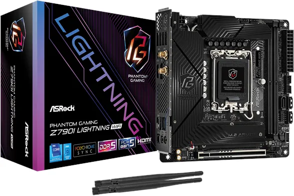 ASRock Z790I PG LIGHTNING WIFI Emolevy - Intel Z790 - Intel LGA1700-kanta - DDR5 RAM - Mini-ITX