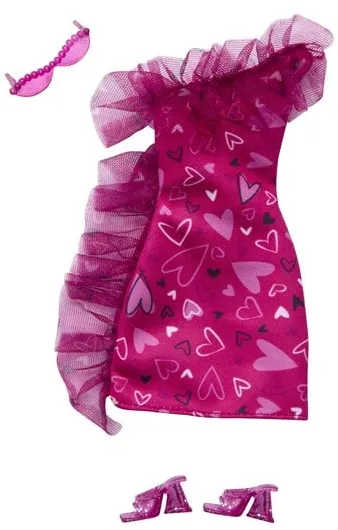Barbie Muotiasu Punaiset Sydämet Mekko