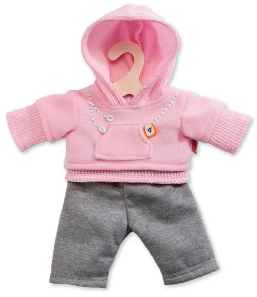 Heless-nukkejenkkapuku - vaaleanpunainen/sininen 28–33 cm - lajitelma