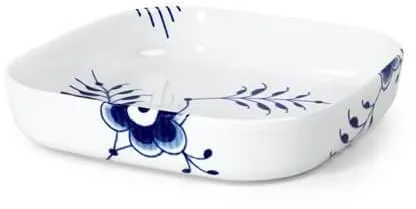 Royal Copenhagen Sininen Mega Riflet uuninkestävä nelikulmainen vuoka 25 x 25 cm