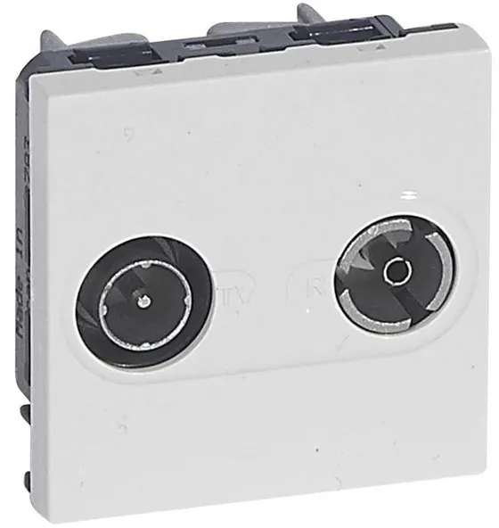 Legrand TV/R-pistorasia uros/naaras 9,52MM valkoinen
